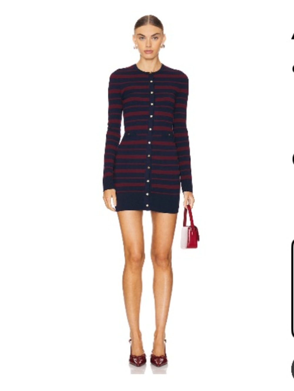 NWT Lovers & Friends  Striped Mini Dress in Red & Navy